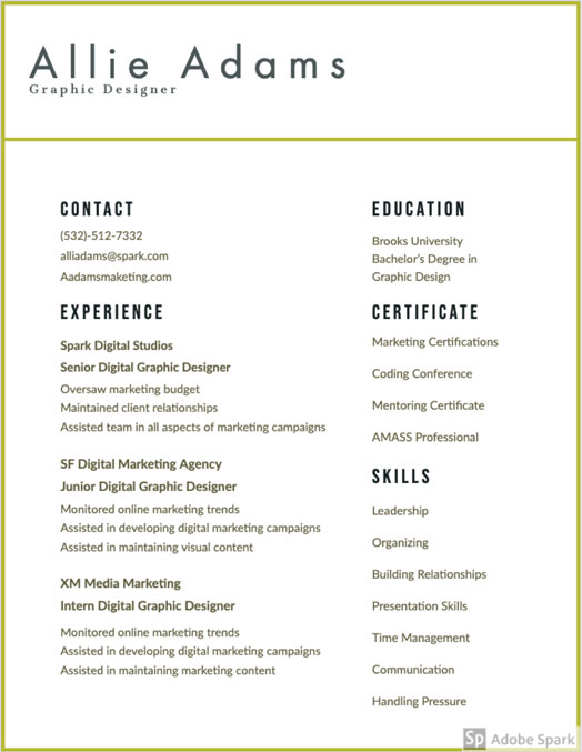Colored Resume Design