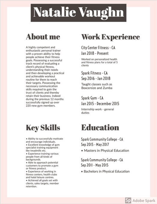Resume Design Font Ideas