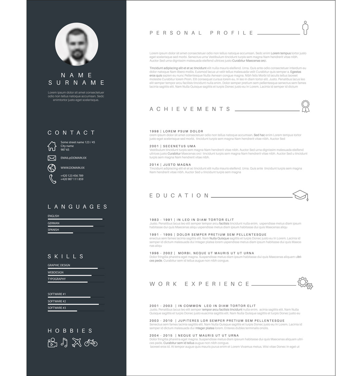 A Visual Resume Template for Overachievers